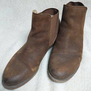 Franco Sarto Suede Brown Ankle Booties
